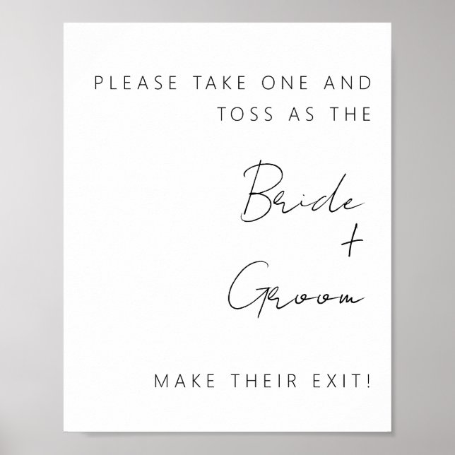 Minimalistic Confetti Exit Sign (Front)