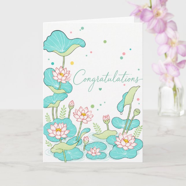 Minimalistic congratulatory card (Orchid)