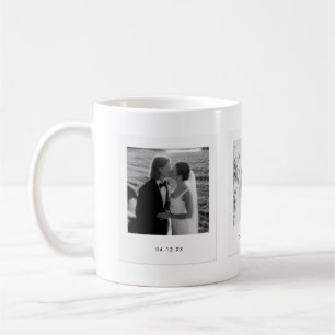 Minimalistic Couple 3 Polaroid Photos Wedding Coffee Mug