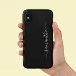 Minimalistic Custom Calligraphy Modern Handwritten iPhone 11 Case<br><div class="desc">This design is also available on other phone models. Choose Device Type to see other iPhone, Samsung Galaxy or Google cases. Some styles may be changed by selecting Style if that is an option. This design may be personalized in the area provided by changing the photo and/or text. Or it...</div>