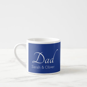 Minimalistic 'Dad' with Child’s Names - Gift -  Espresso Cup