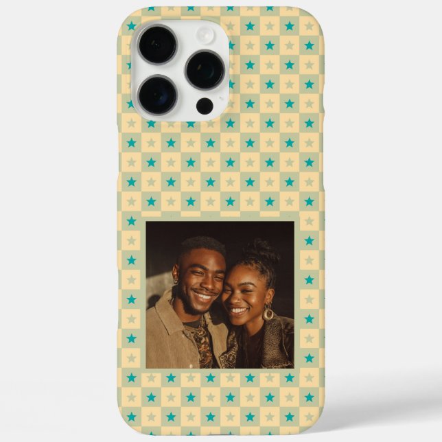 Minimalistic Dads Day Gifts Checkerboard Square  Case-Mate iPhone Case (Back)