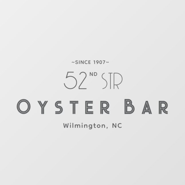 Minimalistic Deco Style | Gray  Window Cling (Sheet)