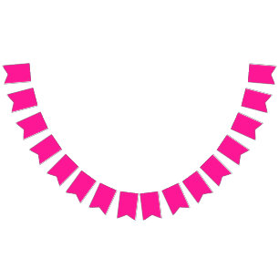 Minimalistic Deep Pink colour Bunting Flags