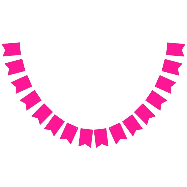 Minimalistic Deep Pink colour Bunting Flags (All)