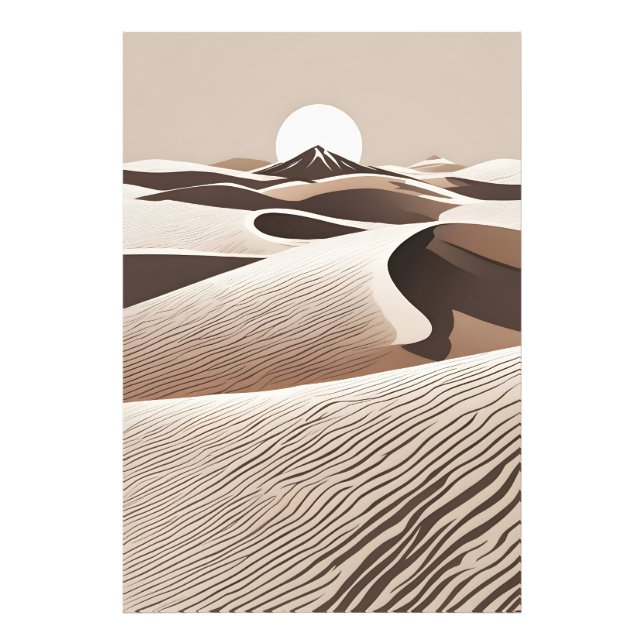 Minimalistic desert art photo print (Front)