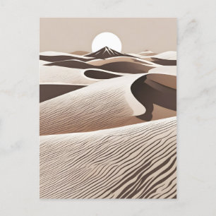 Minimalistic desert art postcard