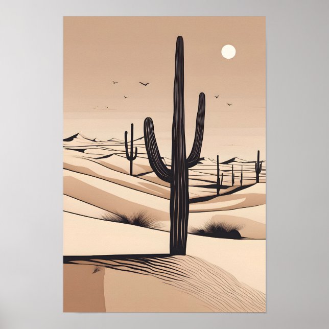 Minimalistic desert art poster (Front)
