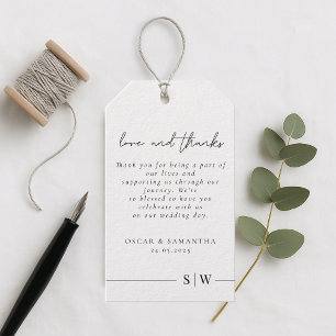 Minimalistic Design   Elegant & Modern  Wedding Gift Tags