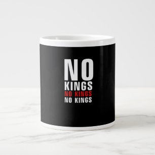 Minimalistic Design No Kings Rebellious No Kings G Large Coffee Mug