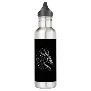 Minimalistic dragon, personalised 710 ml water bottle