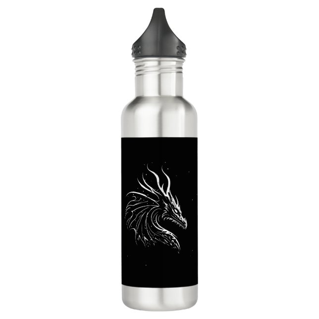 Minimalistic dragon, personalised 710 ml water bottle (Left)