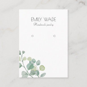 Minimalistic earring holder business card