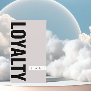 Minimalistic Elegant Beige Loyalty Card