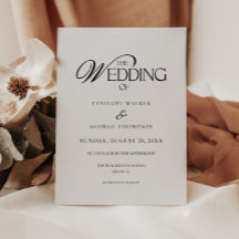 Minimalistic Elegant Black & White Wedding