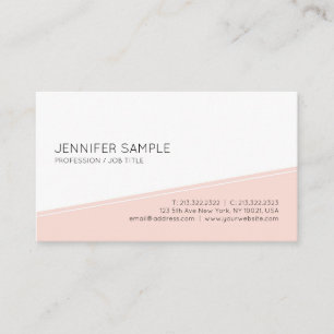 Minimalistic Elegant Blush Pink Professional Plain Business Card