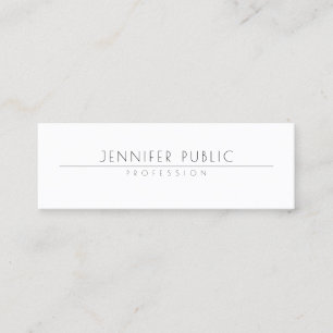 Minimalistic Elegant Design Modern Trendy Plain Mini Business Card