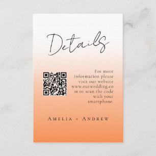 Minimalistic Elegant Script Wedding Enclosure Card