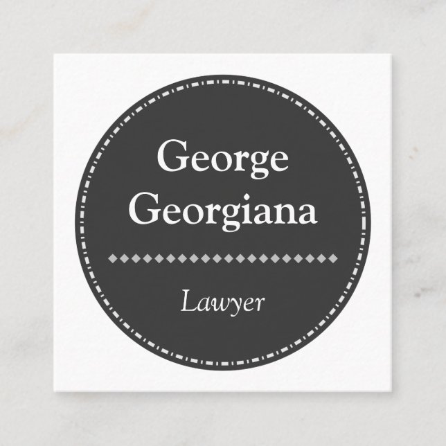 Minimalistic et carte de visite propre d'avocat (Devant)