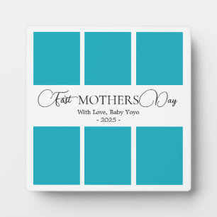 Minimalistic First Mother's Day Picture Collage Plaque
