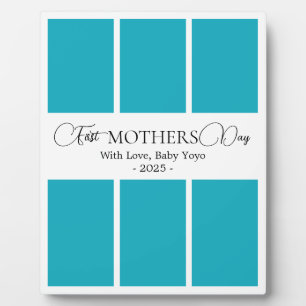 Minimalistic First Mother's Day Picture Collage Plaque