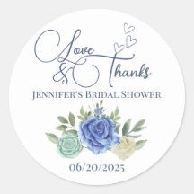 Minimalistic floral love and thanks bridal 