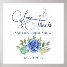 Minimalistic floral love and thanks bridal 