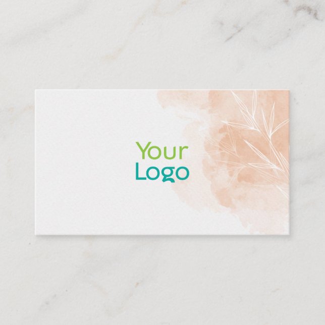 Minimalistic Floral Style Designer Business Card (Front)