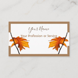 Minimalistic frame design with colourful foliage b business card