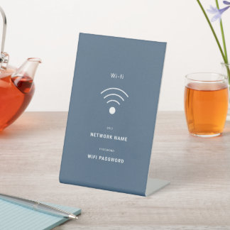 Minimalistic Free WiFi Pedestal Sign