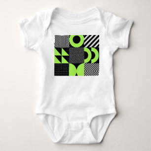 Minimalistic geometric, Scandinavian vintage patte Baby Bodysuit
