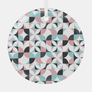 Minimalistic geometry, Scandinavian style artwork. Glass Ornament