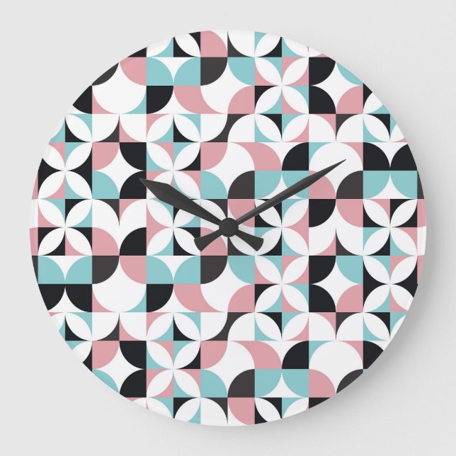Minimalistic geometry, Scandinavian style artwork. Large Clock (Front)