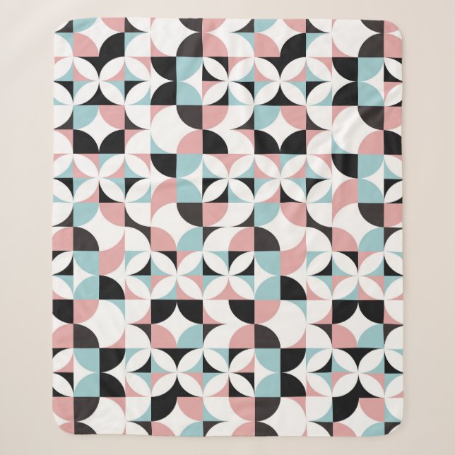 Minimalistic geometry, Scandinavian style artwork. Sherpa Blanket (Front)