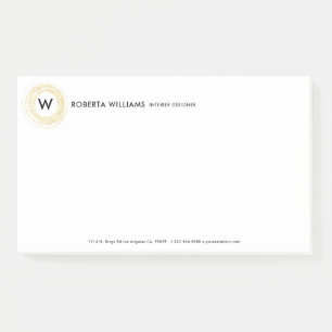 Minimalistic Glitter Circle Logo Post-it Notes