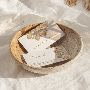 Minimalistic gold mandala Business Card