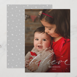 Minimalistic Gold Script Calligraphy Flat Holiday Card
