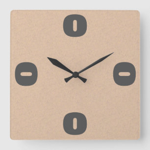 Minimalistic Graphic Quarterly Digits on any Square Wall Clock