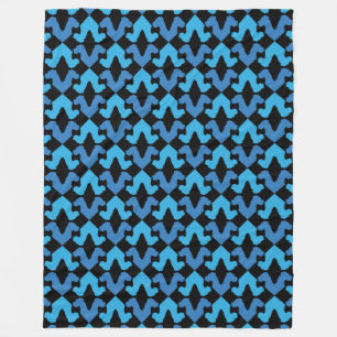 Minimalistic Great Dane Pattern Fleece Blanket