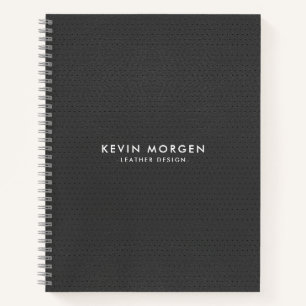 Minimalistic Grey Vintage Faux Leather Notebook