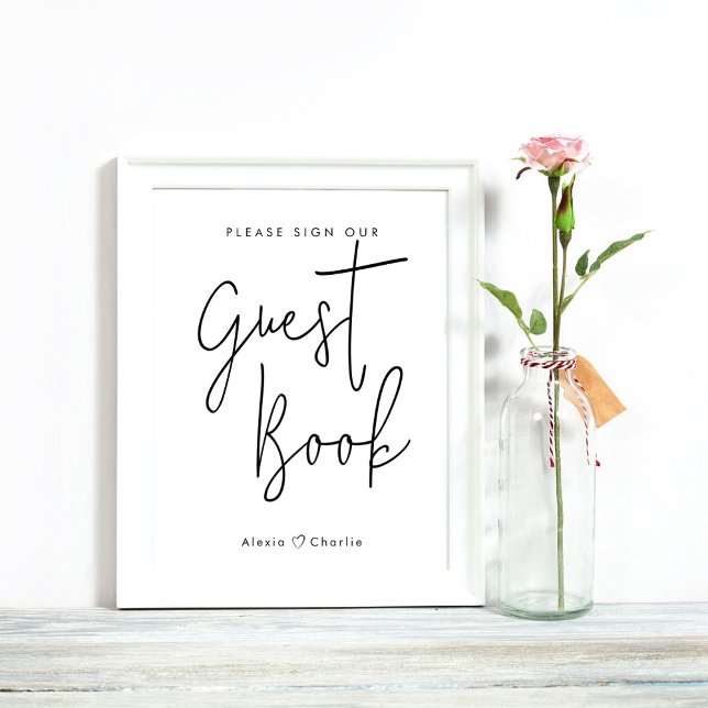 Minimalistic Guest Book poster sign (Creator Uploaded)