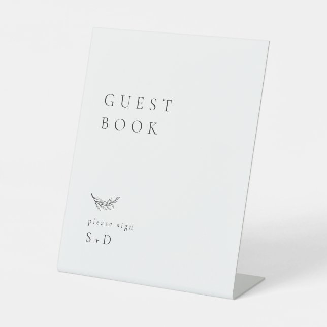 Minimalistic Guest Book Wedding Sign (Front)
