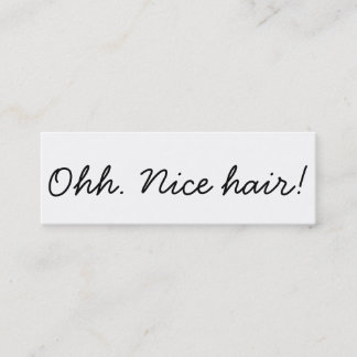 Minimalistic Hair Stylist Hair Salon Referral Mini Business Card