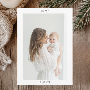 Minimalistic Happy Holiday Photo  Invitation