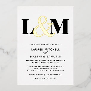 Minimalistic Initial Wedding
