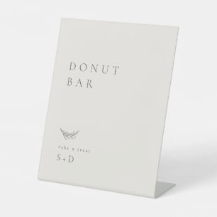 Minimalistic Ivory Doughnut Bar Wedding Sign