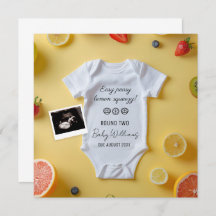 Minimalistic Lemmon 2nd Baby Announcement