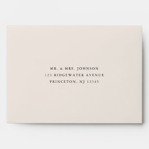 Minimalistic Light Beige Wedding Envelope