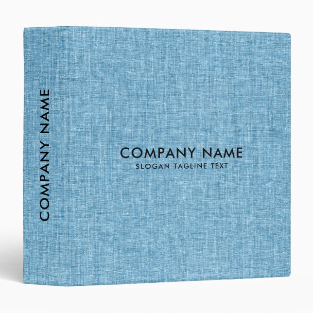 Minimalistic Light Blue Linen Texture Binder (Front/Spine)