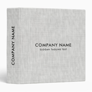 Minimalistic Light Gray Linen Texture Binder